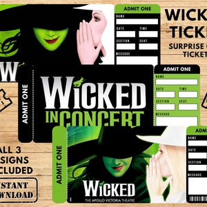 Wicked Tickets, Wicked Musical Surprise Tickets, Wicked Musical Theater ...