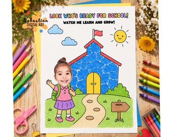 Back to School Torn Paper Craft, School Torn Paper Craft, DIY School Activity, Toddler Daycare Preschool Activity, Tissue Paper Activity