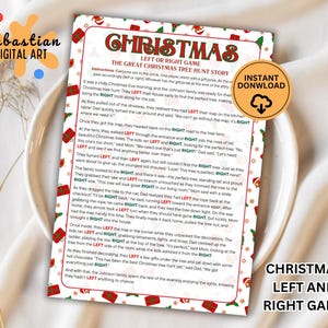 Christmas Left Right Game, Right Left Christmas Game, Christmas Pass the Gift Game, Christmas Exchange Game, Christmas Party Game, christmas