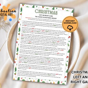 Christmas Left Right Game, Right Left Christmas Game, Christmas Pass the Gift Game, Christmas Exchange Game, Christmas Party Game, christmas