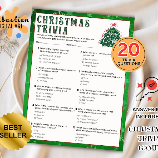 Trivia Night Decor Etsy