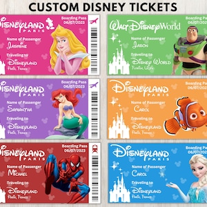 Disneyland-Ticket, Disneyworld-Ticket, bearbeitbares Ticket, Überraschungsgeschenk, Disneyland-Ticket, Themenpark-Ticket