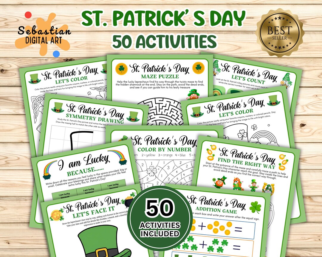 St Patrick's Day Activity Bundle | Printable St Patricks Day Games for ...