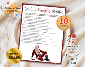 Adult Christmas Game, Adult Christmas Ladies Night game for Friendsmas Party, Adult Party Games, Trivia Game, Christmas Drinking Game