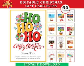 Christmas Gift Card Book, Christmas gift card book printable Christmas gift for teen, Teenage Christmas Present, Christmas gift for kids