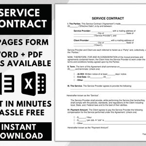 Service Contract Templates, Service Contract form, Service Contract Editable, Service Contract Printable, Service Contract, Service Contract