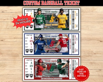 Biglietti personalizzati per il baseball, biglietti sportivi, biglietti personalizzati per eventi, biglietti per il baseball, biglietti regalo per il baseball, biglietti sportivi personalizzati, biglietti sportivi