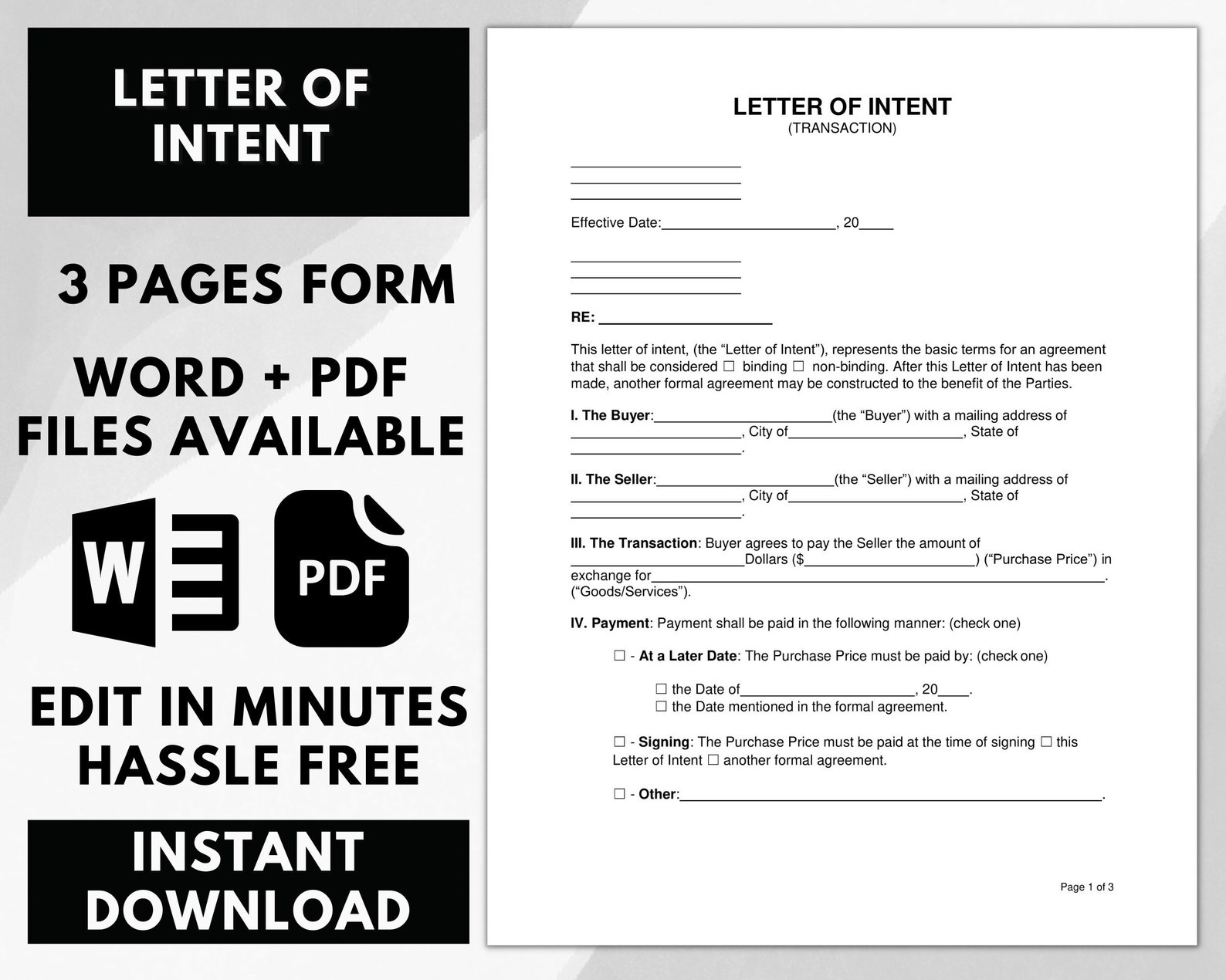 Reg B Intent Form.pdf Letter of Intent, Letter of Intent (LOI), Letter of Intent (LOI) Forms ...