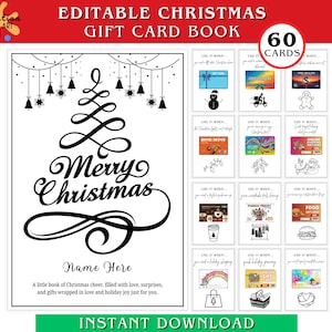 Weihnachtsgeschenk Kartenbuch, Weihnachtsgeschenk Kartenbuch druckbar, Weihnachtsgeschenk für Teenager, Teenager Weihnachtsgeschenk, Weihnachtsgeschenk für Kinder
