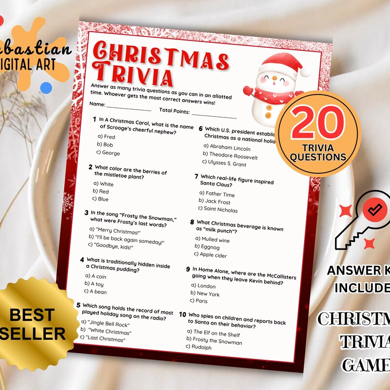 Trivia Night Decor Etsy