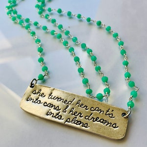 Schichtung, benutzerdefinierte Wort Kette, personalisierten Schmuck gestempelt, Bar Halskette gestempelt