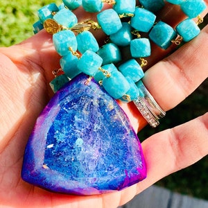 Celestial Jewelry, Wanderlust Jewelry, Galaxy Pendant Necklace