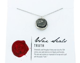 Wax Seal Jewelry, Wax Seal Stamp, Vintage Jewelry, Eye Charm Pendant, Friendship Jewelry