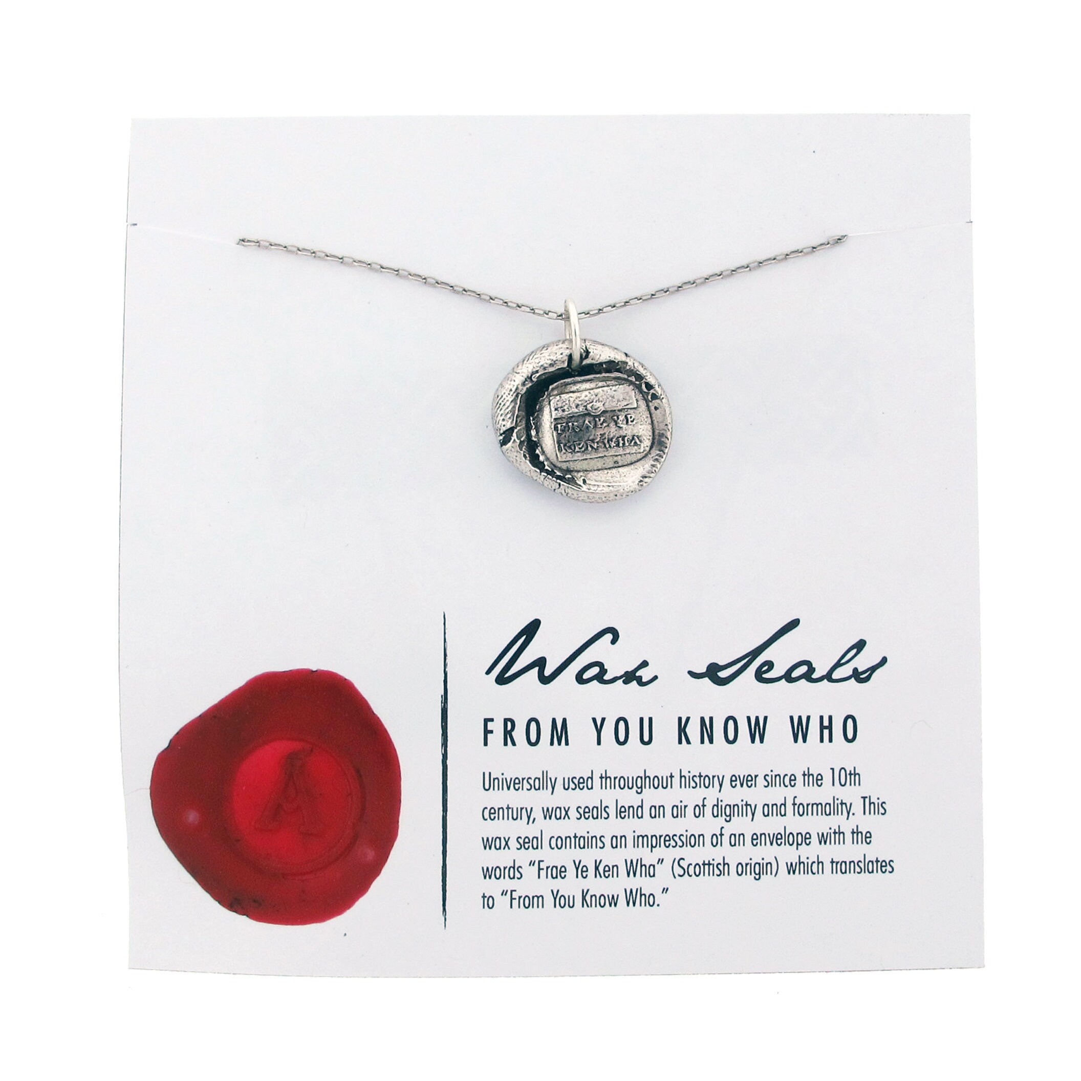 Wax Seal, Wax Seal Necklace, Friendship Jewelry, Romantic Jewelry, Wax Seal Stamp, Vintage Jewelry