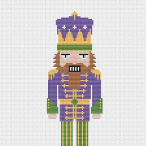 Nutcracker Mardi Gras -  Hand Painted Needlepoint Canvas