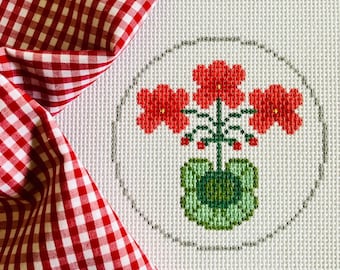 Flower Trio  - Hand Painted Needlepoint Canvas