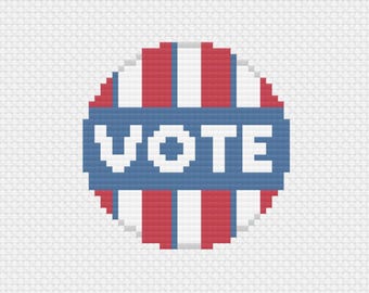 VOTE - Handpainted Needlepoint Canvas