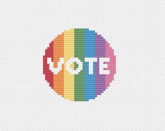 VOTE - Handpainted Needlepoint Canvas