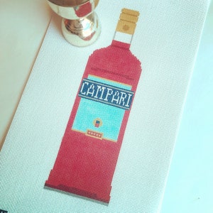 Campari Hand Painted Needlepoint Canvas