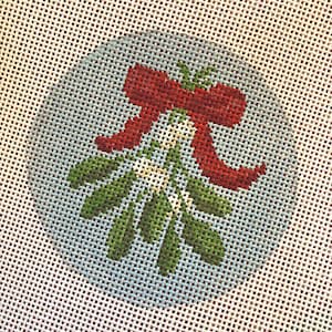 Mistletoe - Hand Painted Needlepoint Canvas