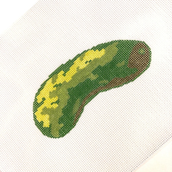 Pickle - Hand Painted Needlepoint Canvas