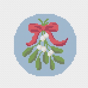 Mistletoe Needlepoint or Cross Stitch Chart image 1