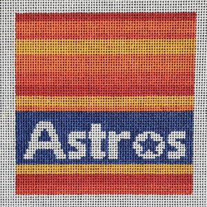 Houston Astros -  Hand Painted Needlepoint Canvas
