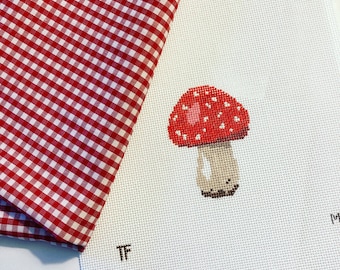 Mushroom  - Hand Painted Needlepoint Canvas