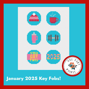 Needlepoint Key Fob - Digital Chart - January 2025