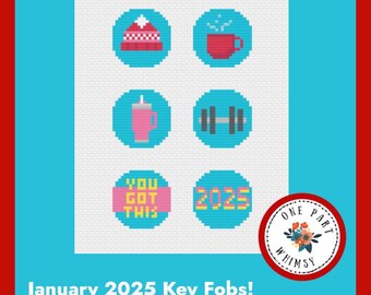 Naaldpuntsleutelhanger - digitale kaart - januari 2025