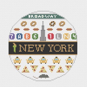New York Icons - Hand Painted Needlepoint Canvas