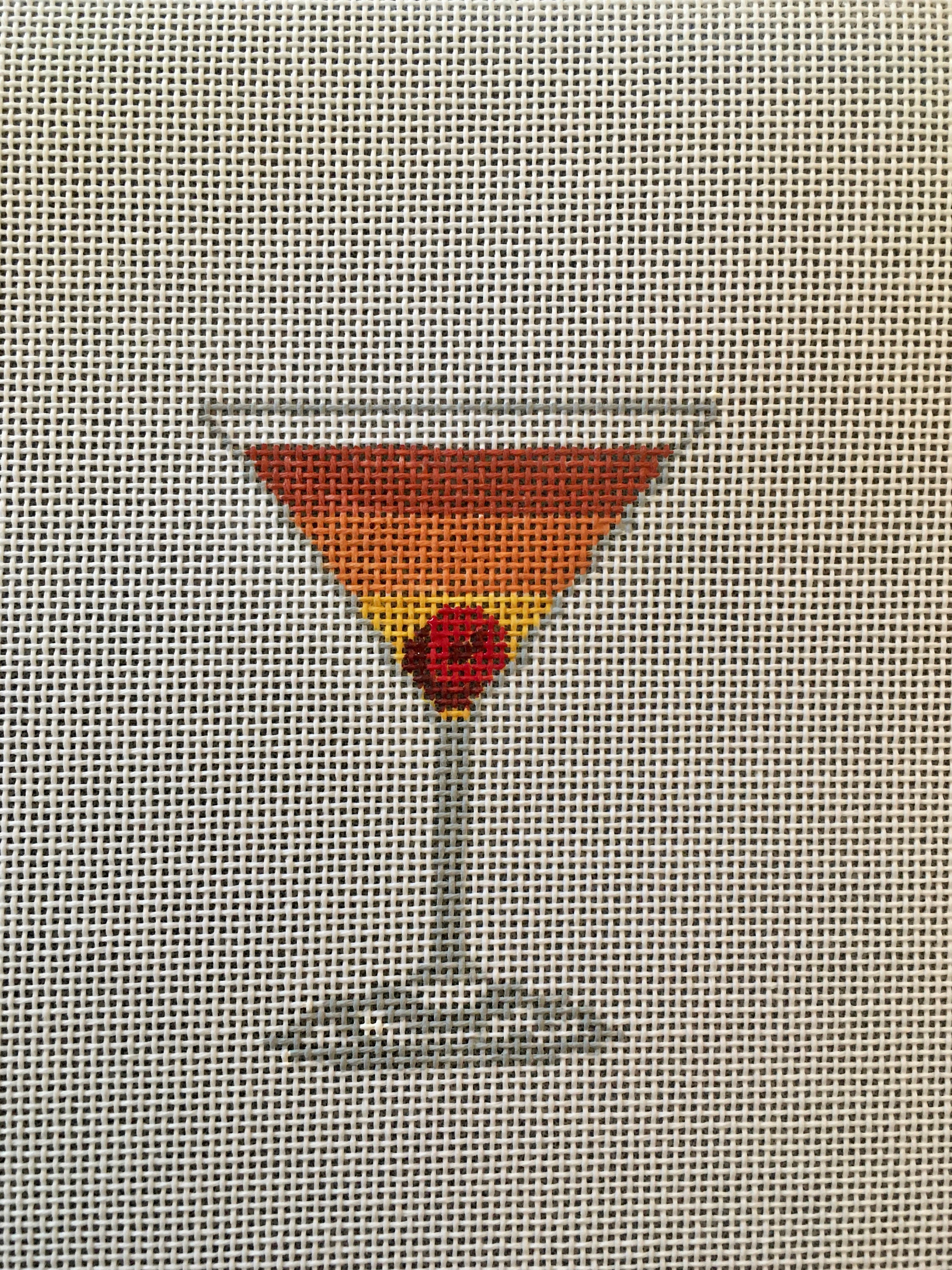 Manhattan Cocktail 3 Versions Hand Painted Needlepoint Etsy