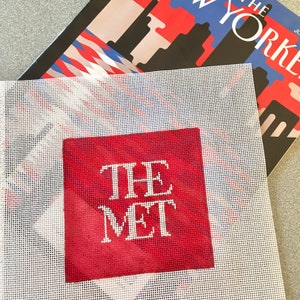 NYC Met Museum logo - Needlepoint Canvas