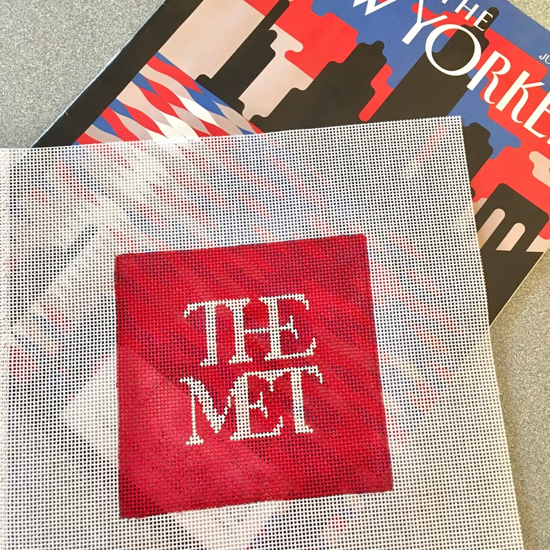 NYC Met Museum logo Needlepoint Canvas | Etsy