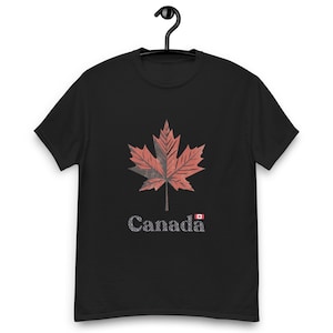 Kanada Ahornblatt T-Shirt | Kanadisches stolzes grafisches T-Shirt | Unisex-Shirt