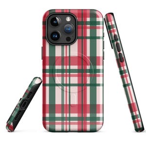 Festive Plaid  Tough iPhone® Case With MagSafe®