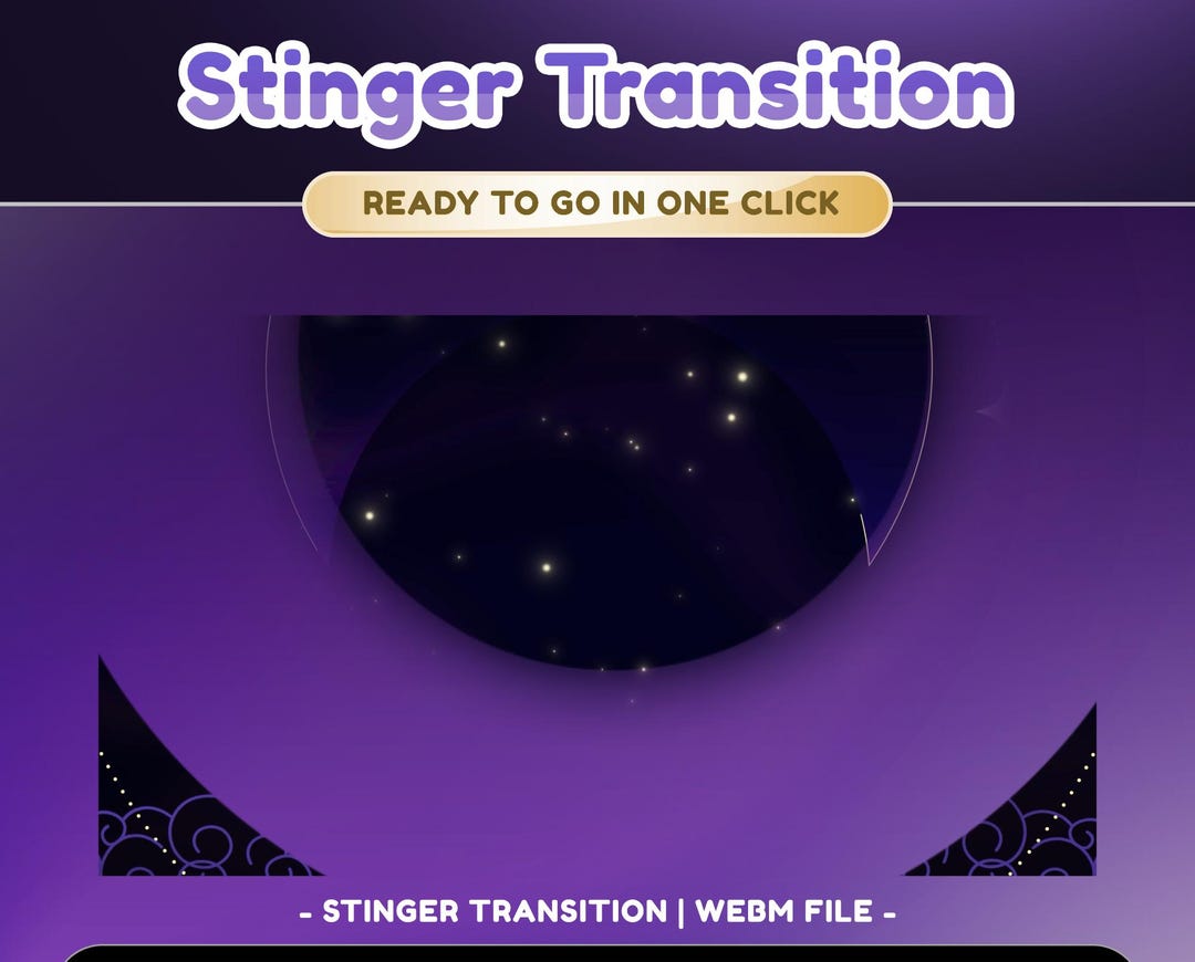 Stellar Arc Animated Stinger Transition Twitch Overlay, Galaxy Stream ...