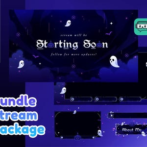 Ghostly Wings Animated Stream Pack for Twitch, Youtube, Twitch Overlay ...