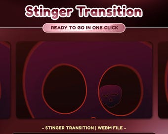 Shadow Skull Animated Stinger Transition for Twitch, Youtube, Halloween Transition, Skull Halloween, Haunted, Scary, Dark Transition Overlay