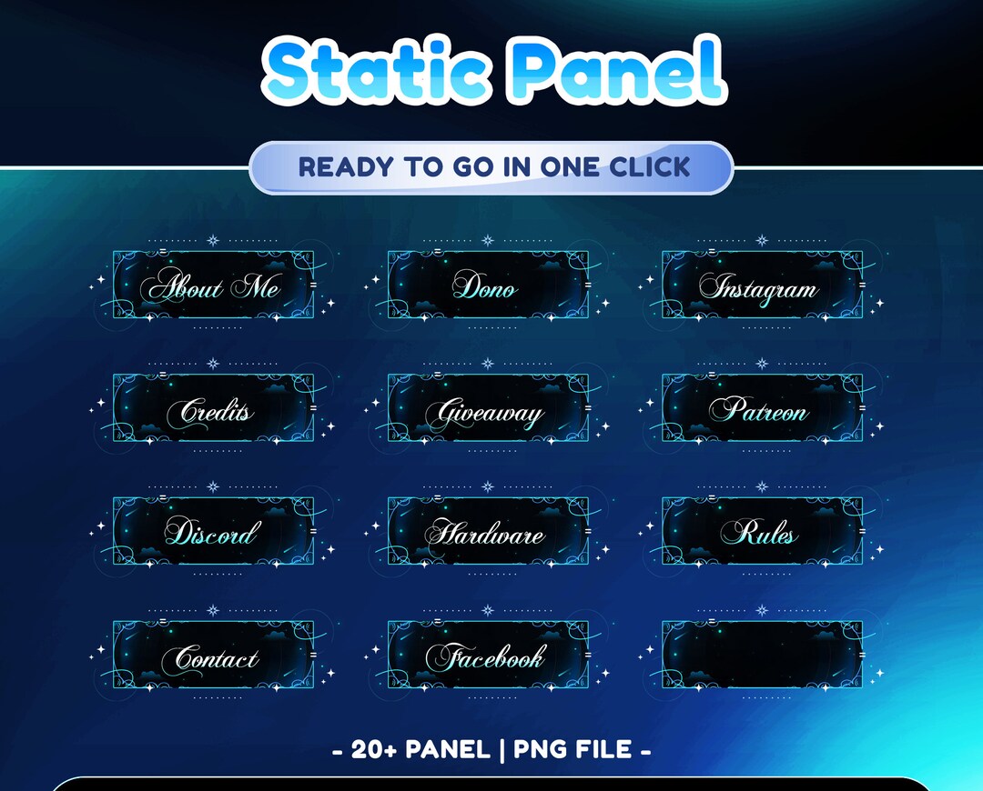 Emerald Cloudscape Static Stream Panel for Twitch, Youtube, Kick ...