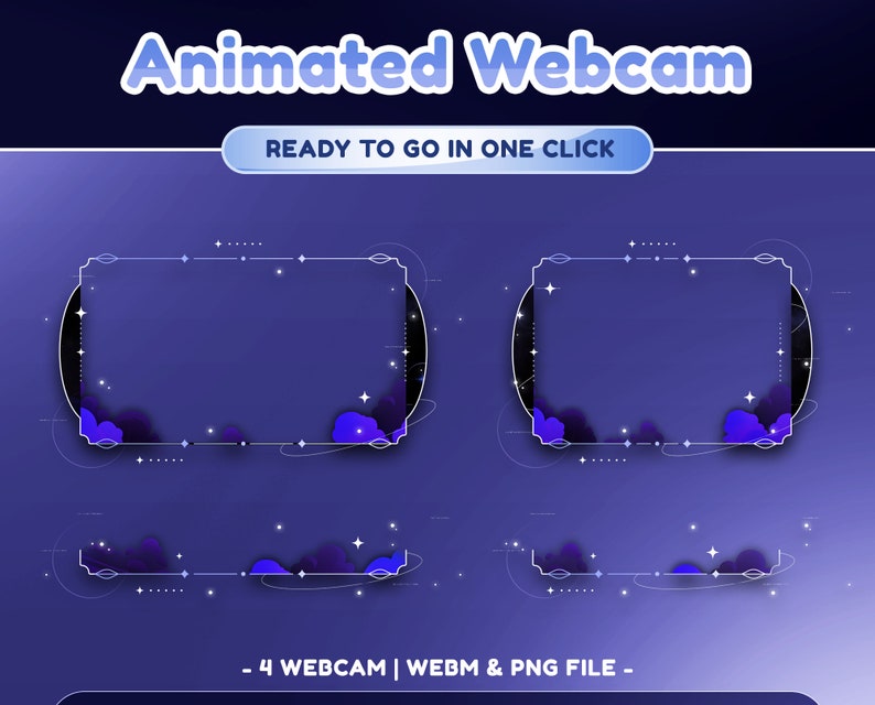 Cosmic Symphony Animated Stream Pack for Twitch, Youtube | Galaxy Theme ...