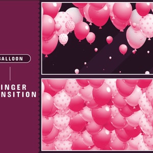 Pink Balloon Animated Transition for Twitch, Kick, Youtube | Kawaii Transition | Gift | Pink Color | Transition Overlay | Cute | Calm Theme