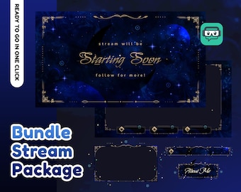 Mystical Luxury Animated Stream Overlay for Twitch, Youtube | Elegant Theme | luxury Stream | Elegant Scenes | Panel | Overlay | Aesthetic