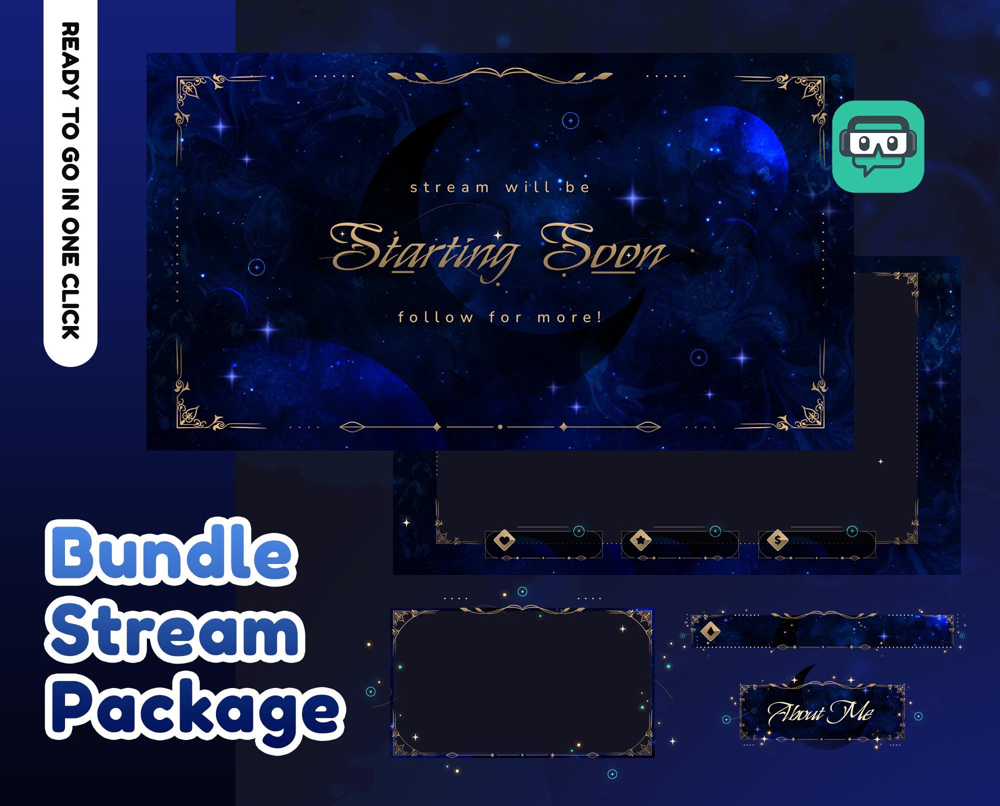 Stream Layout Themes Mystical Luxury Animated Stream Overlay for Twitch, Youtube | Elegant ...