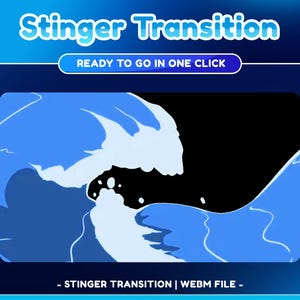 Night of the Ocean Animated Stinger Transition for Twitch, Youtube, Transition Twitch Blue, Sea Transition, Cute Animated  Transition,Kawaii