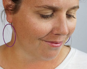 Large Evident Earrings in Radiant Orchid
