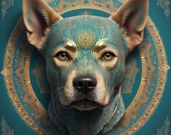 Canine Serenity: Mandala Dog Art for Dog Lovers