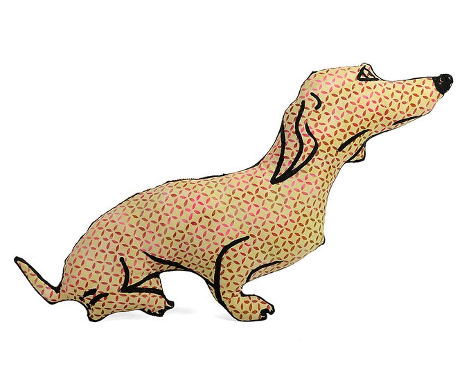 Decorative Pillow, Dog Pillow, Animal Pillow, Dachshund Dog Shaped