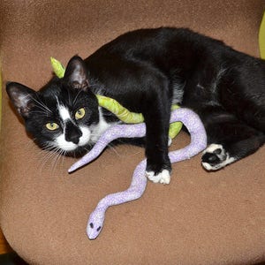 cat toy-catnip snake-handmade cat toy-cat mom pet love-kitty toy-catnip toy-animal lover-cat lover gift-cat lady-limited quantity available image 2