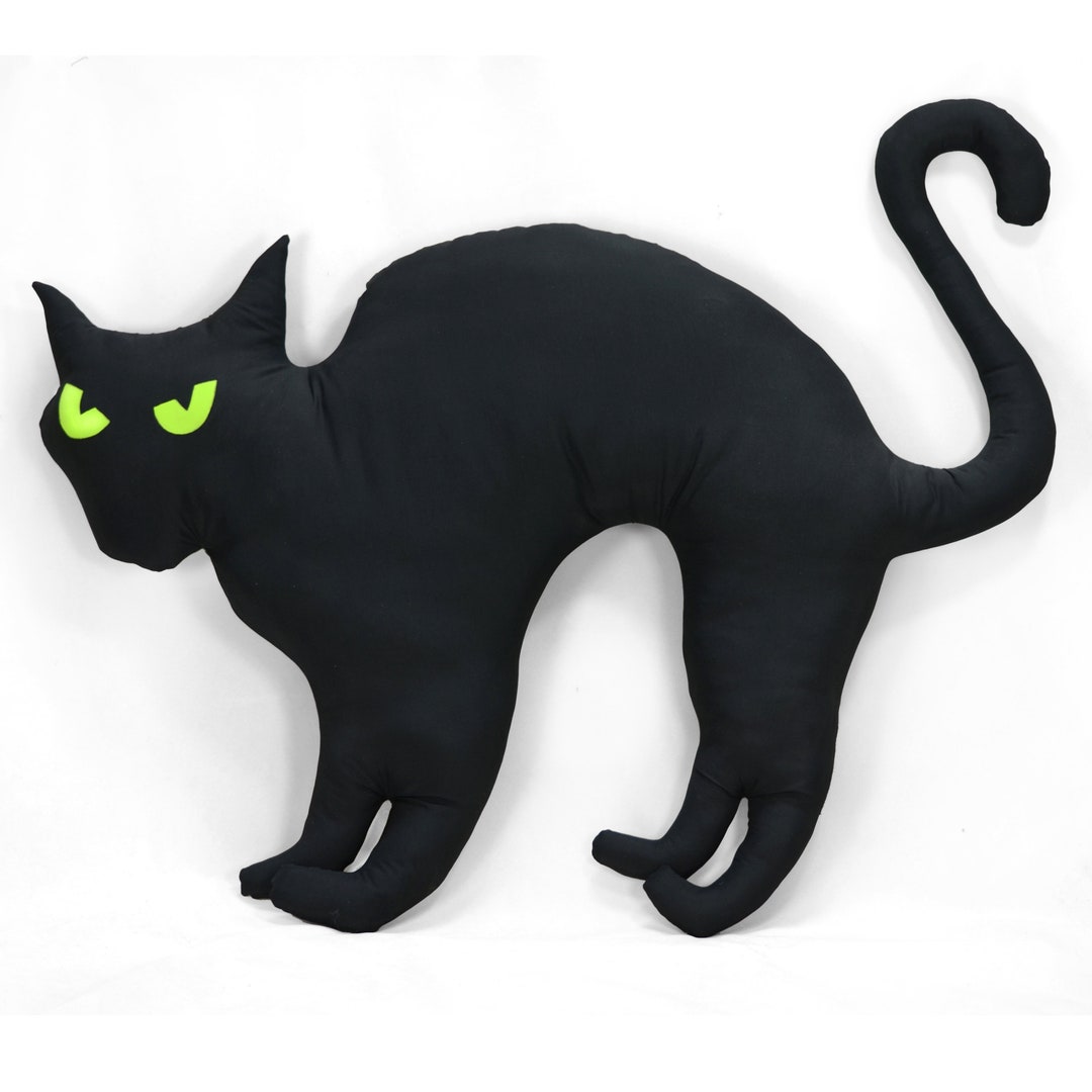 Cat Pillowcat Lover Giftkitty Pillowextra Large Black Cat Shaped